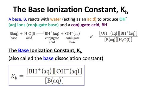 ChemTeam: Kb: The base ionization constant and five examples。